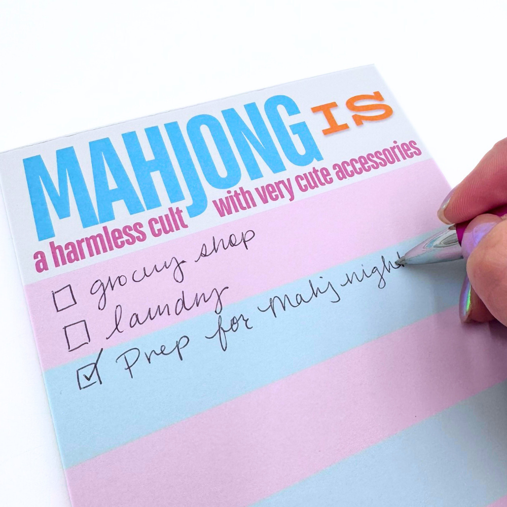 MAHJONG CULT NOTEPAD | 5x7 inches | 100 Pages: A harmless cult with very cute accessories