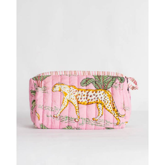 Mahjong Tile Pouch | Liana Quilted Pink Multi