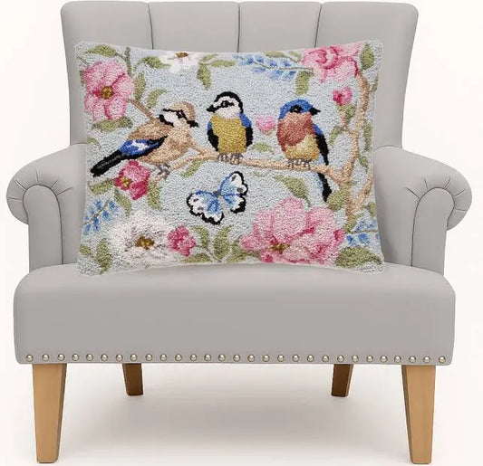 Mahjong Hook Pillow | Chinoiserie Birds