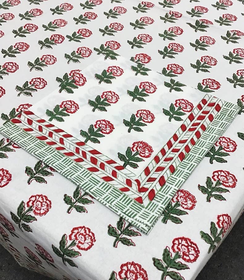 Tablecloth 60X60 | Marianne Flower Red