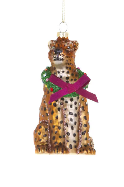 Merry Making Leopard | Christmas Ornament