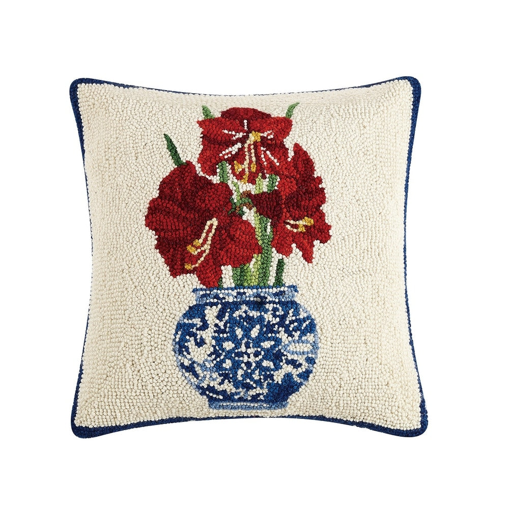 Wool Hook Pillow | Amaryllis