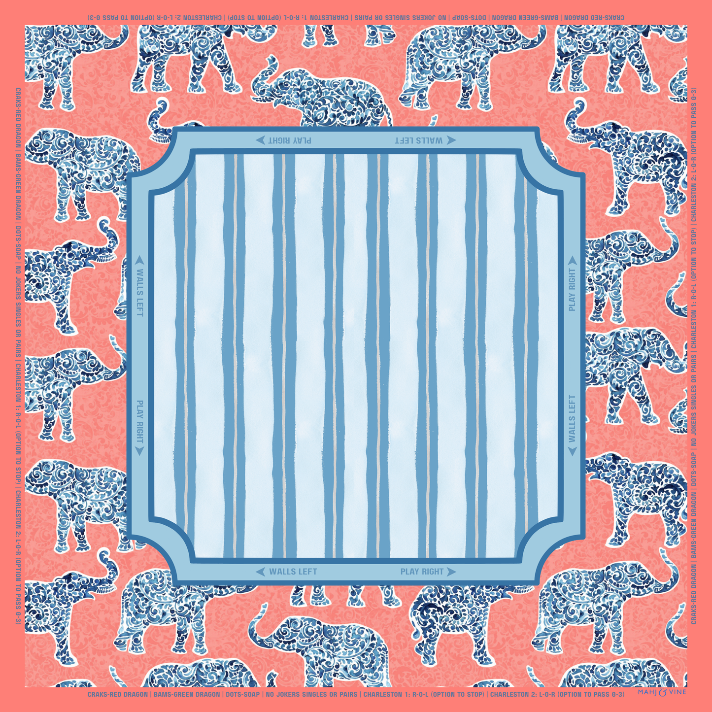 Mahjong Mat | Chinoiserie Elephant