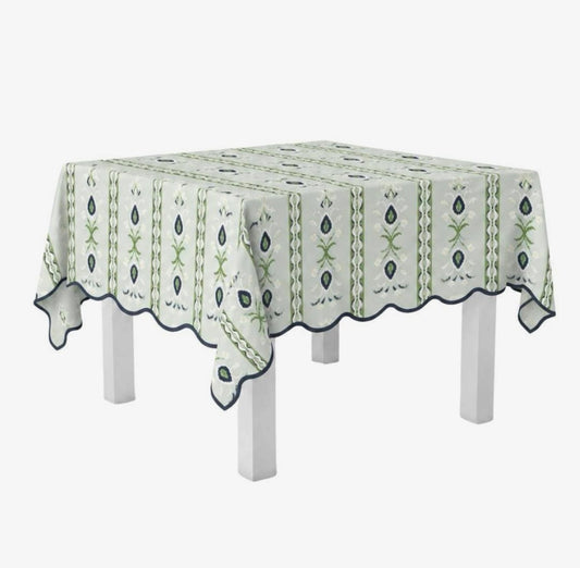 Tablecloth | Rosemary Stripe Lagoon