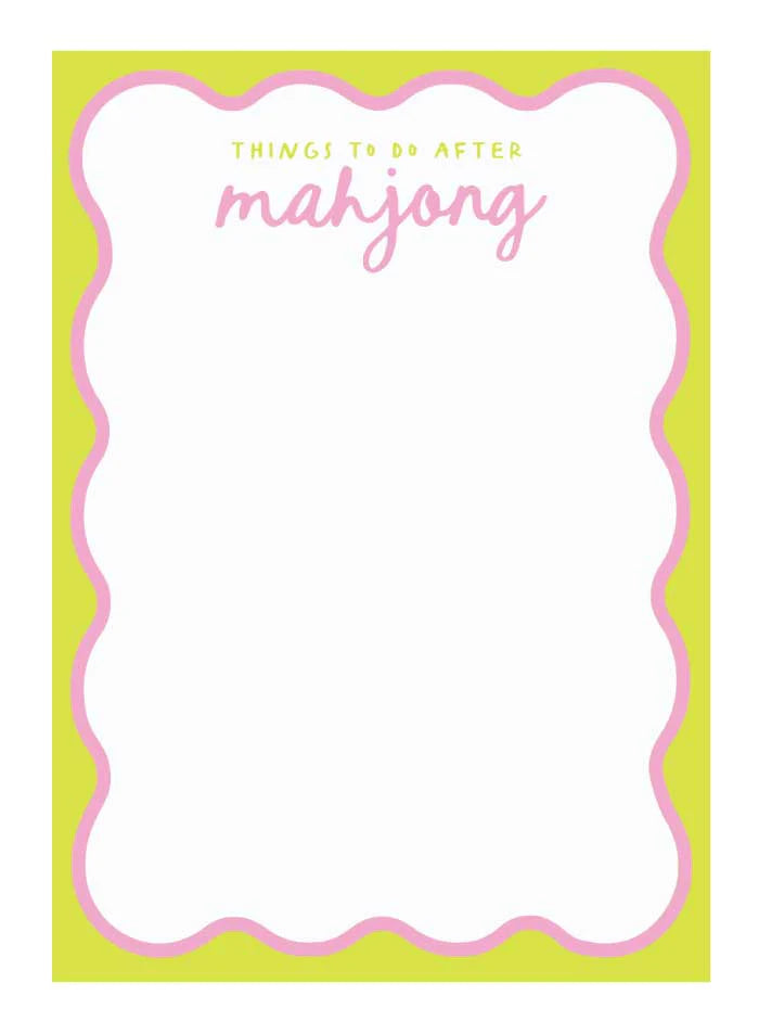 Mahjong Notepad | Things to Do After Mahj