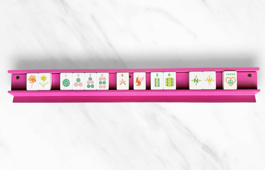 Mahjong Racks & Pushers Set | Pink