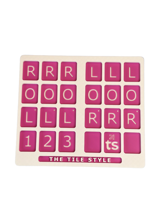 Solo Mahjong Practice Board | White with Pink