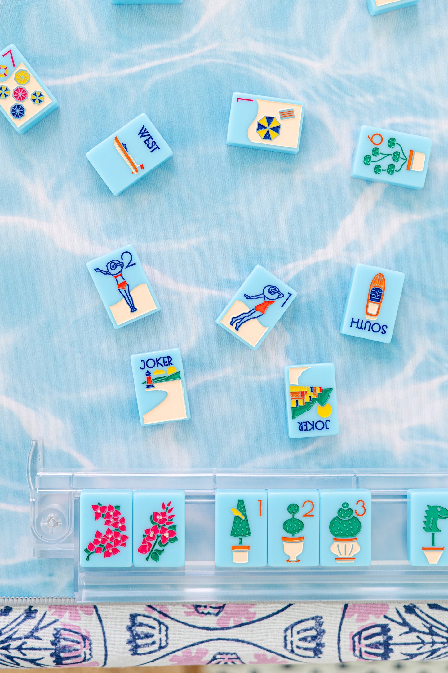 Mahjong Tile Set | Riviera Jet Set Portofino Blue
