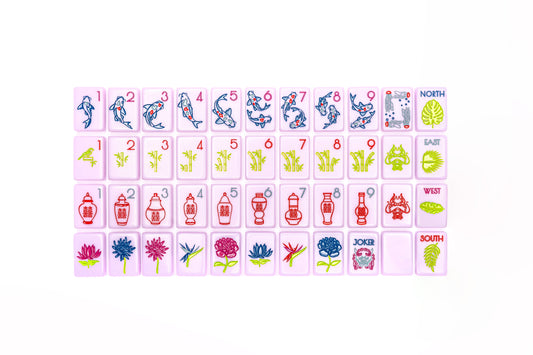 Mahjong Tile Set | Chinoiserie Luxe Lilac