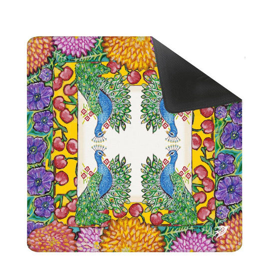 Bird Bam III Peacock Mahjong Mat | Floral Mahjong Mat