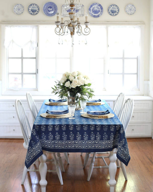 Indigo Manor Lawrence Tablecloth