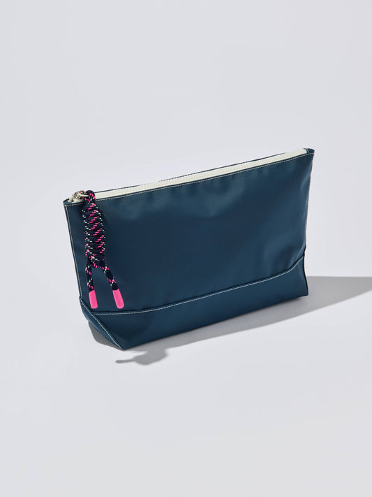 WATER RESISTANT ZIP TILE POUCH | NAVY