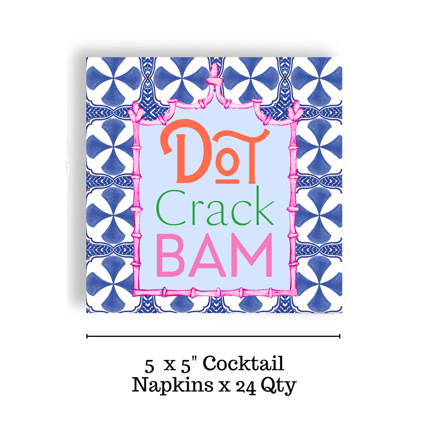 Dot Crack Bam 24ct Mahjong Cocktail Napkin Separates