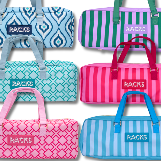 Mahjong Rack Bag | Stripes- Pink & Red Rack Bag