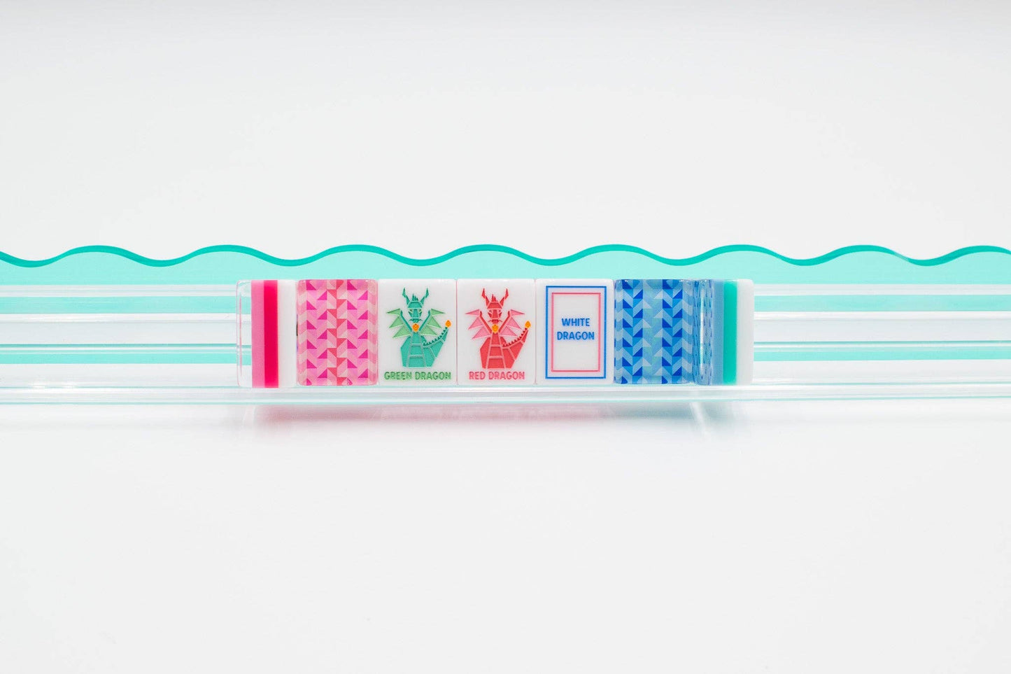 Mahjong Tile Set | Crystal Prism Blue