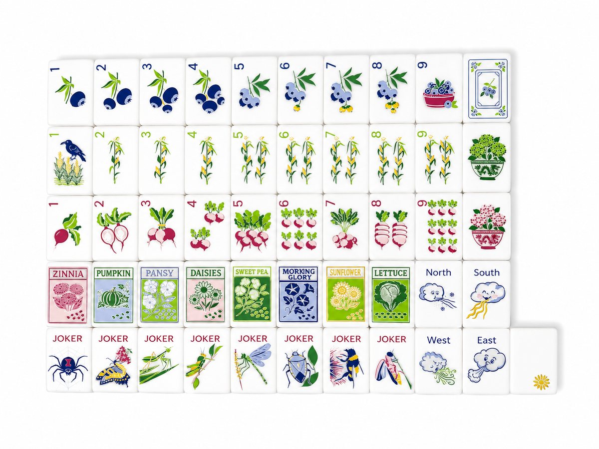 Mahjong Tile Set | Garden Party Edition