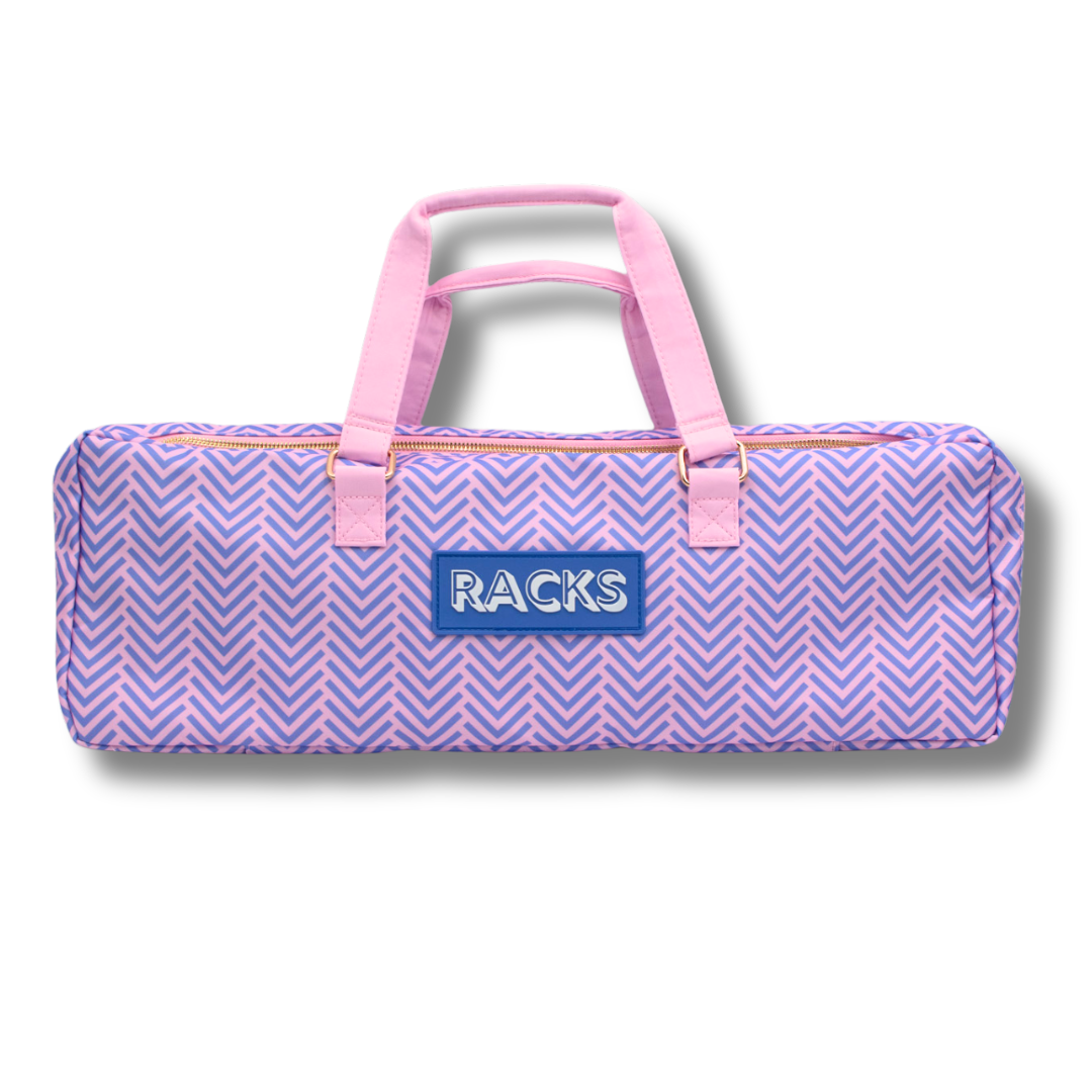 Mahjong Rack Bag  |  Stripes- Pink & Red Rack Bag