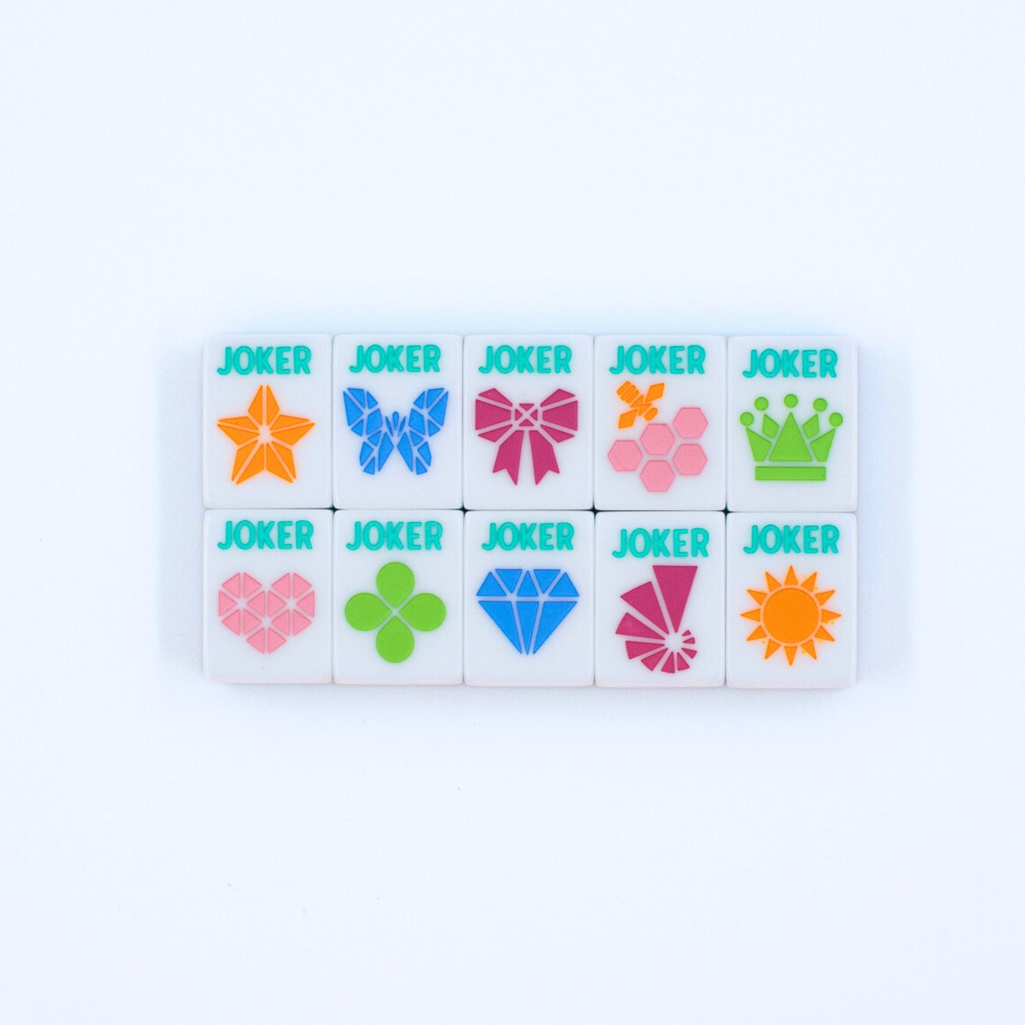 Mahjong Tile Set | Crystal Prism Blue