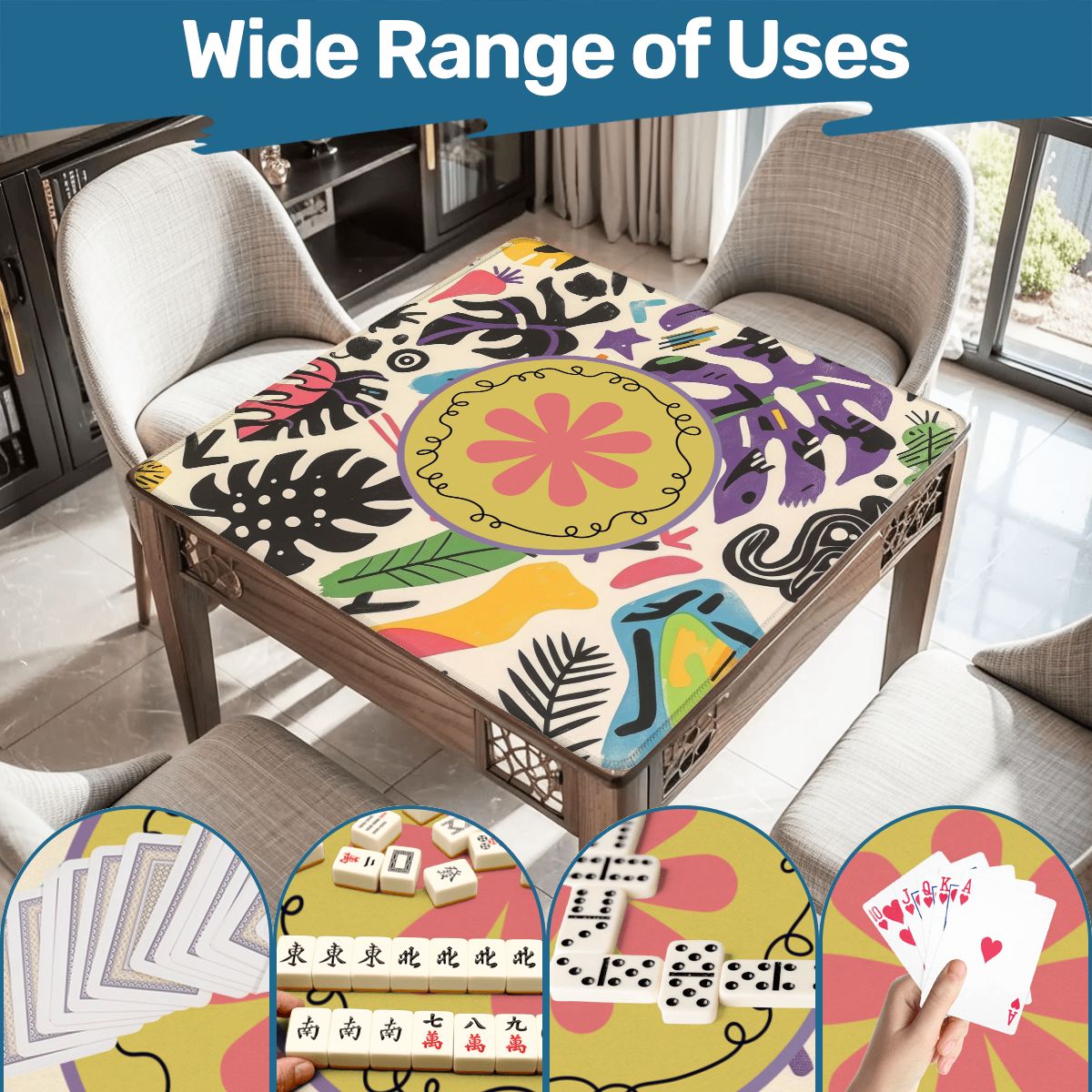 Mahjong Mat Boho Doodle And Dads Tropical Play