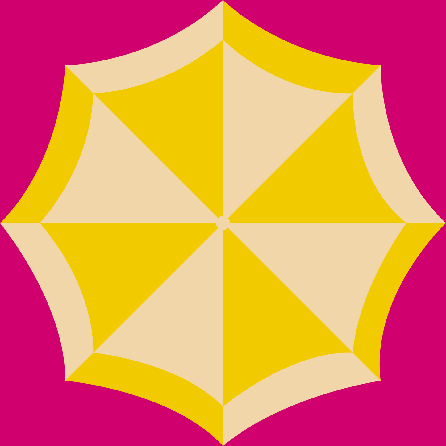 Mahjong Mat | Umbrella Pink & Yellow