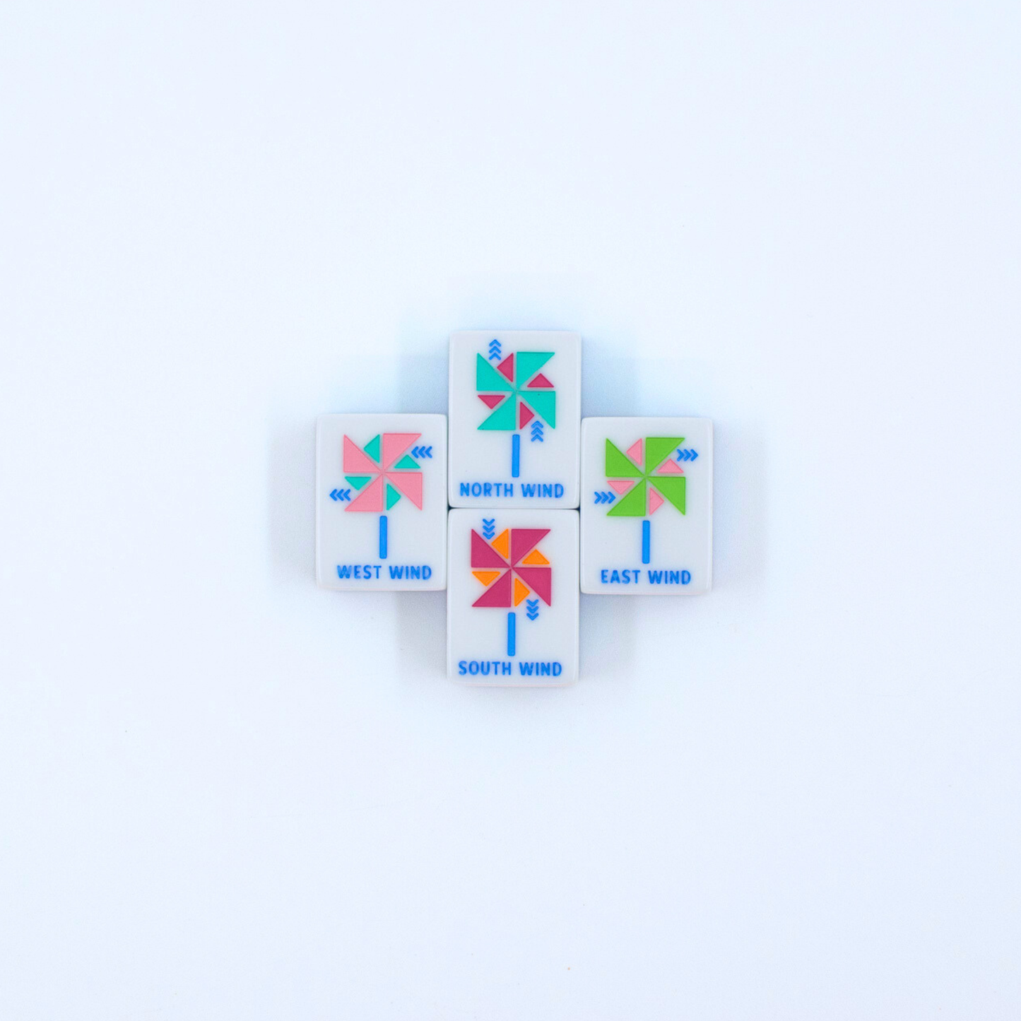 Mahjong Tile Set | Crystal Prism Blue
