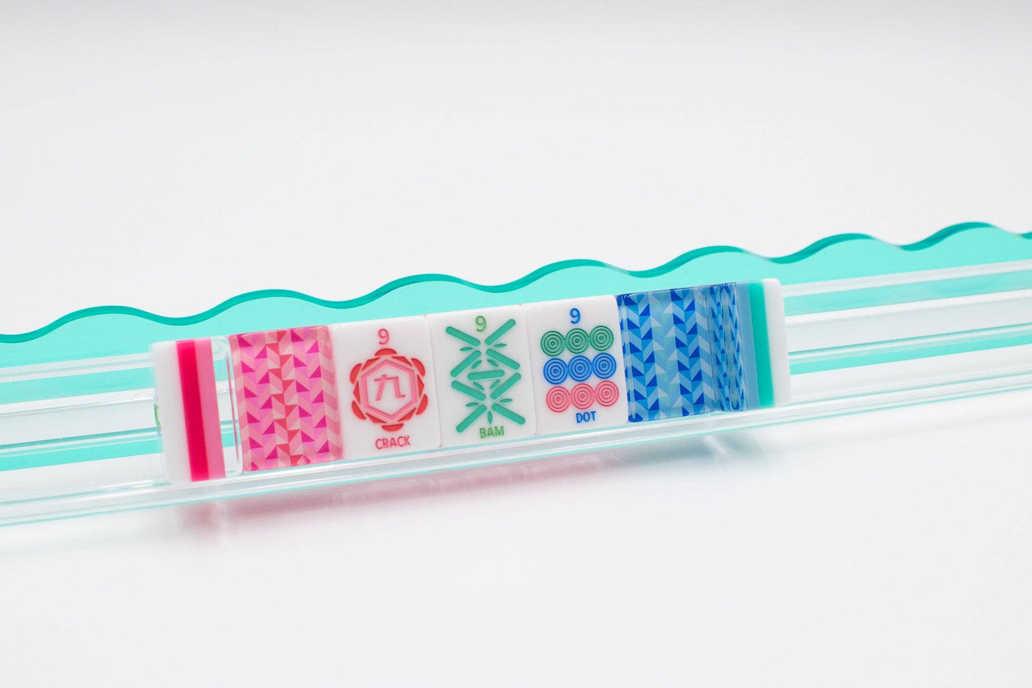 Mahjong Tile Set | Crystal Prism Blue