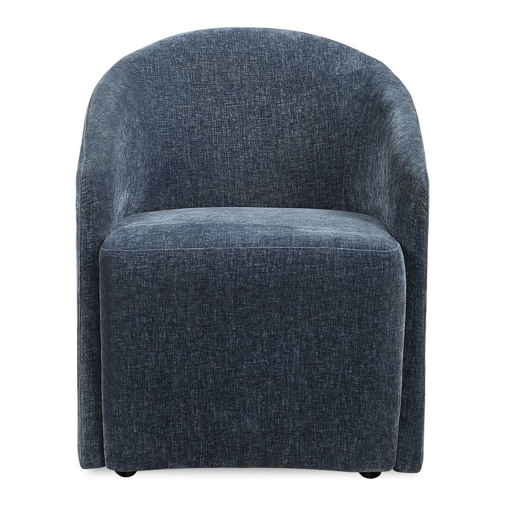 Mahjong Castered game chair | Blue Velvet SOLD IN PAIRS