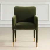 Mahjong Game Chair | Moss Velvet SOLD IN PAIRS