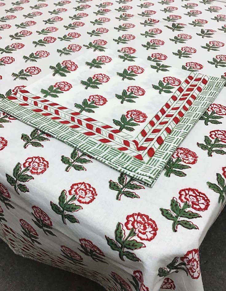 Tablecloth 60X60 | Marianne Flower Red