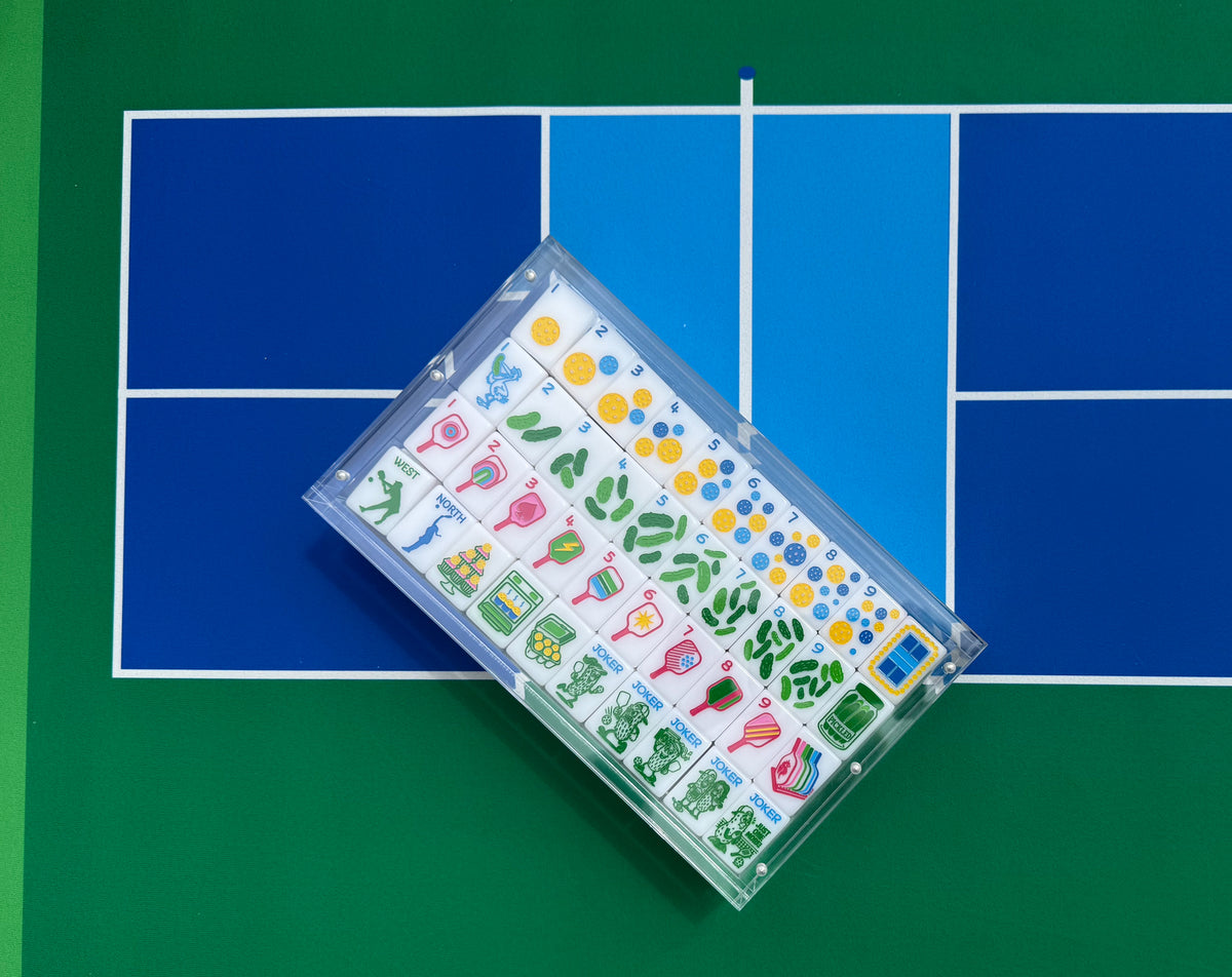 Mahjong Mat with Clear Display Tube | Tennis Play