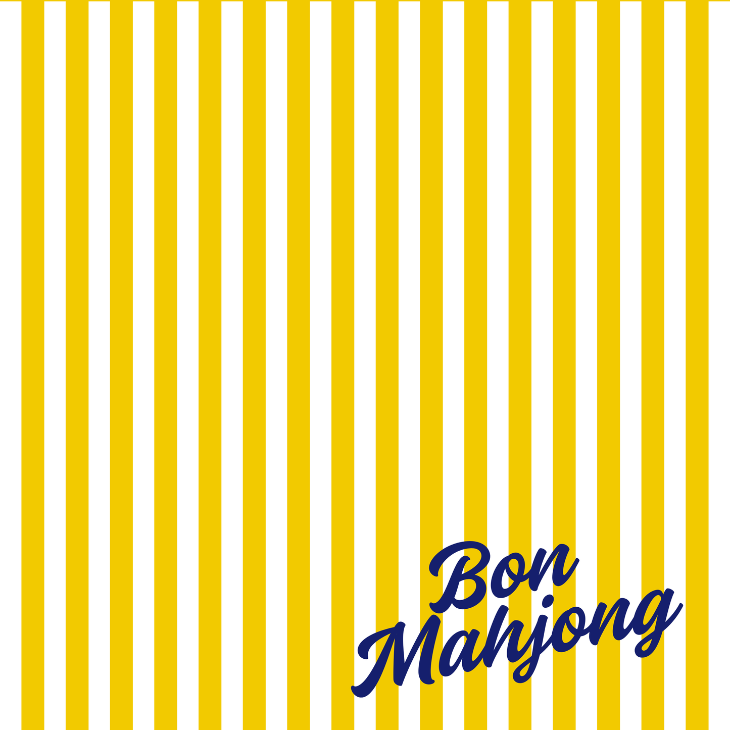 Mahjong Mat | Cabana Stripe Yellow