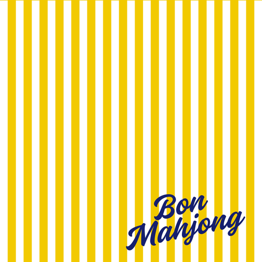 Mahjong Mat | Cabana Stripe Yellow