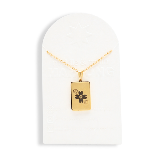Floral Sparrow Charm Necklace