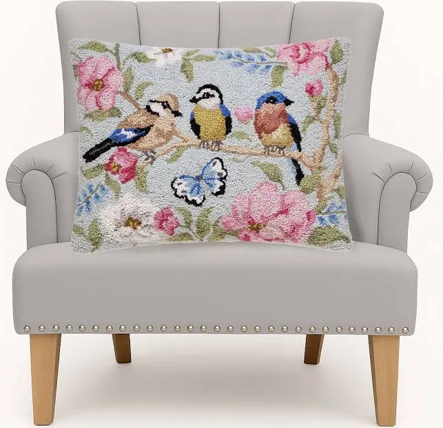 Mahjong Hook Pillow | Chinoiserie Birds
