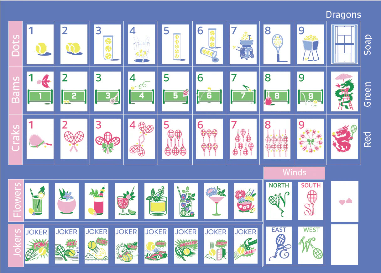 Mahjong Tile Set | Tennis Edition