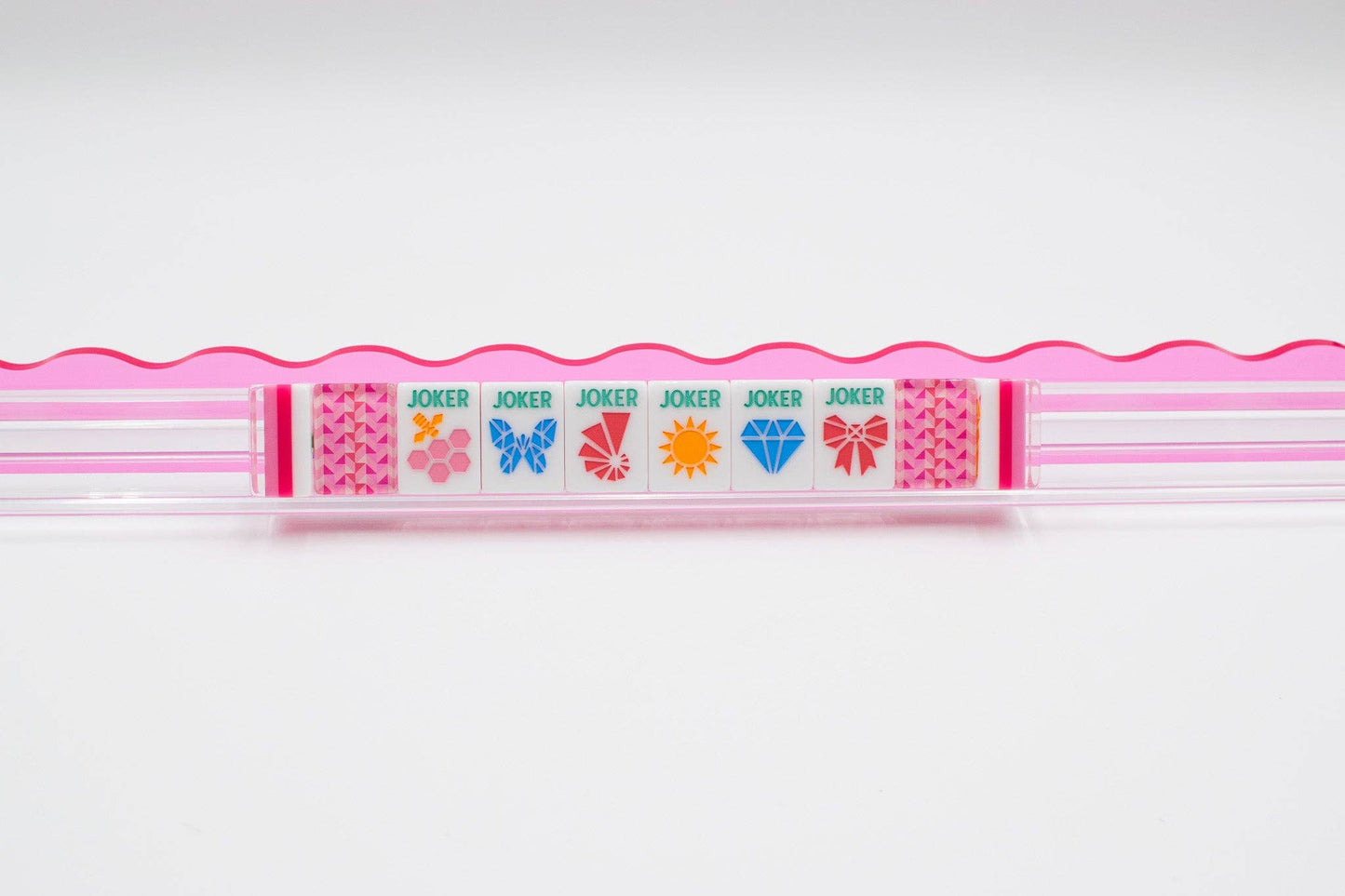 Mahjong Tile Set | Crystal Prism Pink