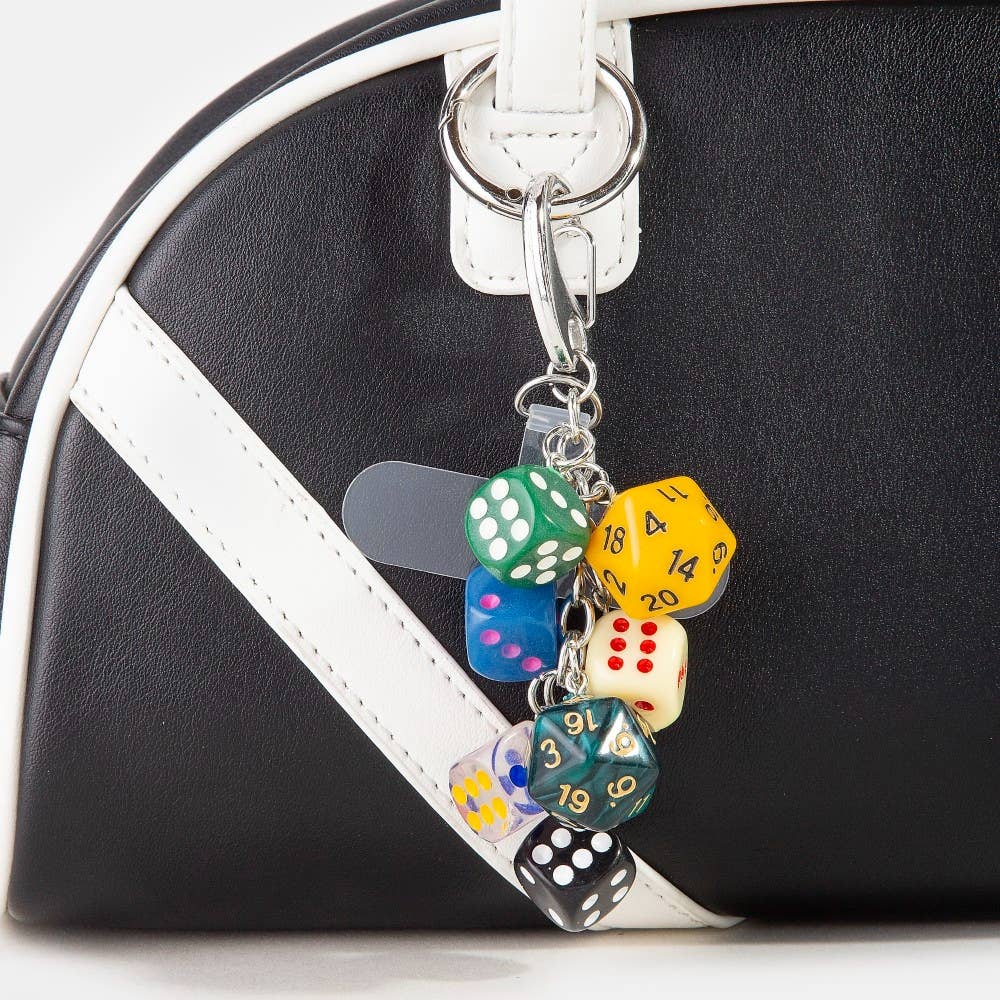 Mixed Seven Dice Chain Bag Charm: MUR