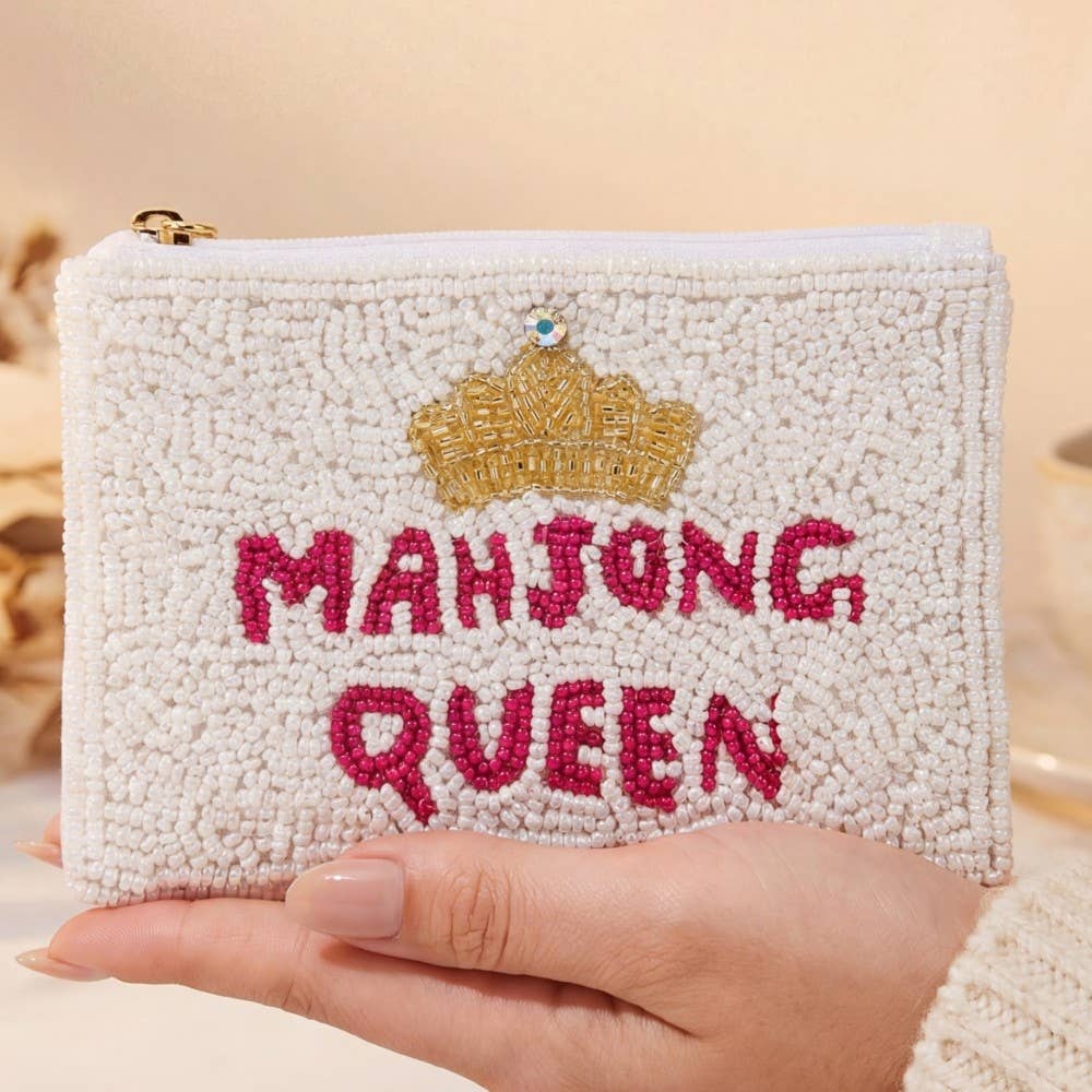 Mahjong Queen Coin Purse| Seed Beaded