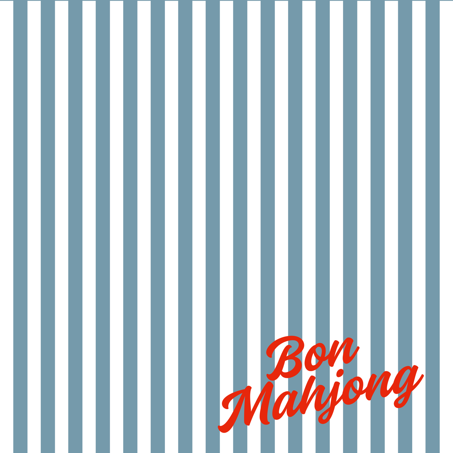 Mahjong Mat | Cabana Stripe Blue