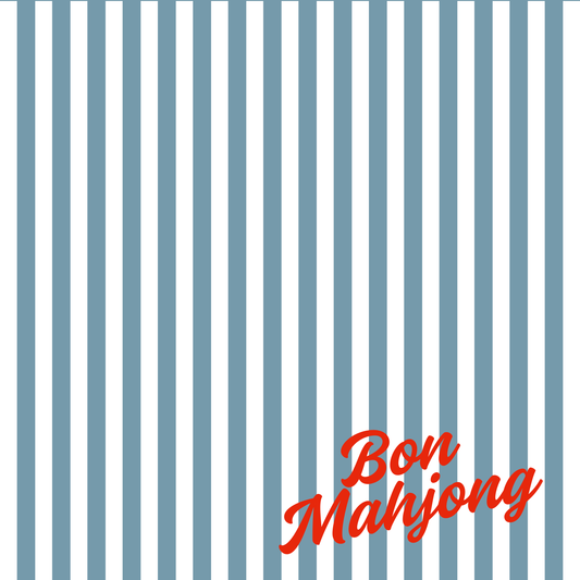 Mahjong Mat | Cabana Stripe Blue