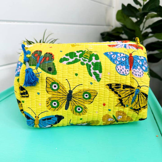 Mahjong Tile Pouch | Butterfly Quilted Print