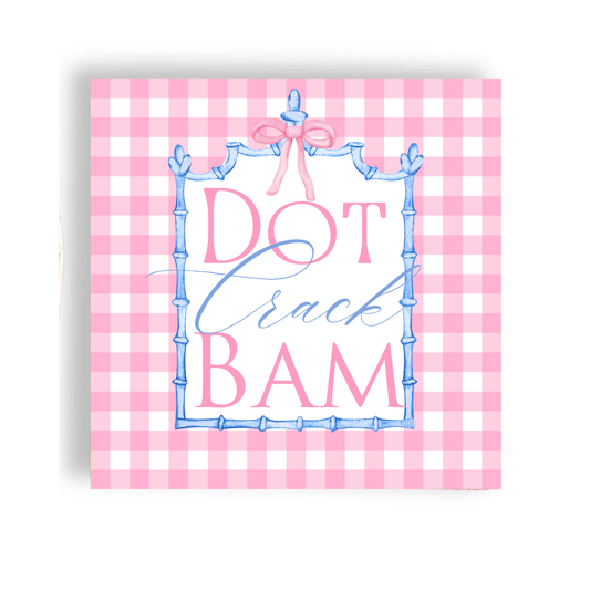 Mahjong Cocktail Napkins | Pink Plaid