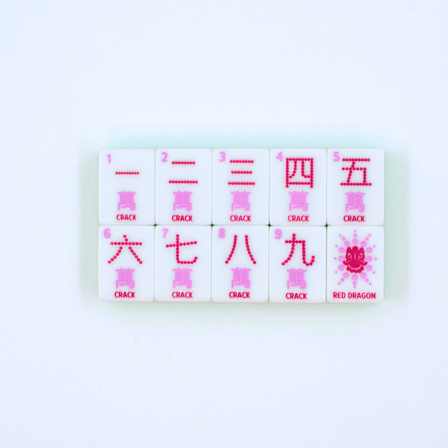 Mahjong Tile Set | Crystal Confetti Lemon-Lime