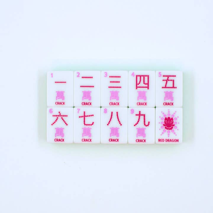 Mahjong Tile Set | Crystal Confetti Purple
