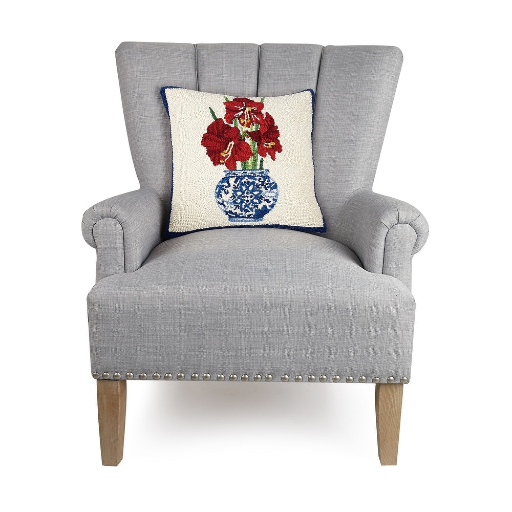 Wool Hook Pillow | Amaryllis