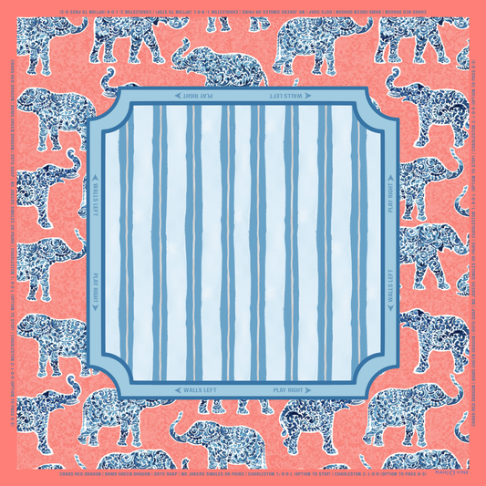Chinoiserie Elephant Mahjong Mat