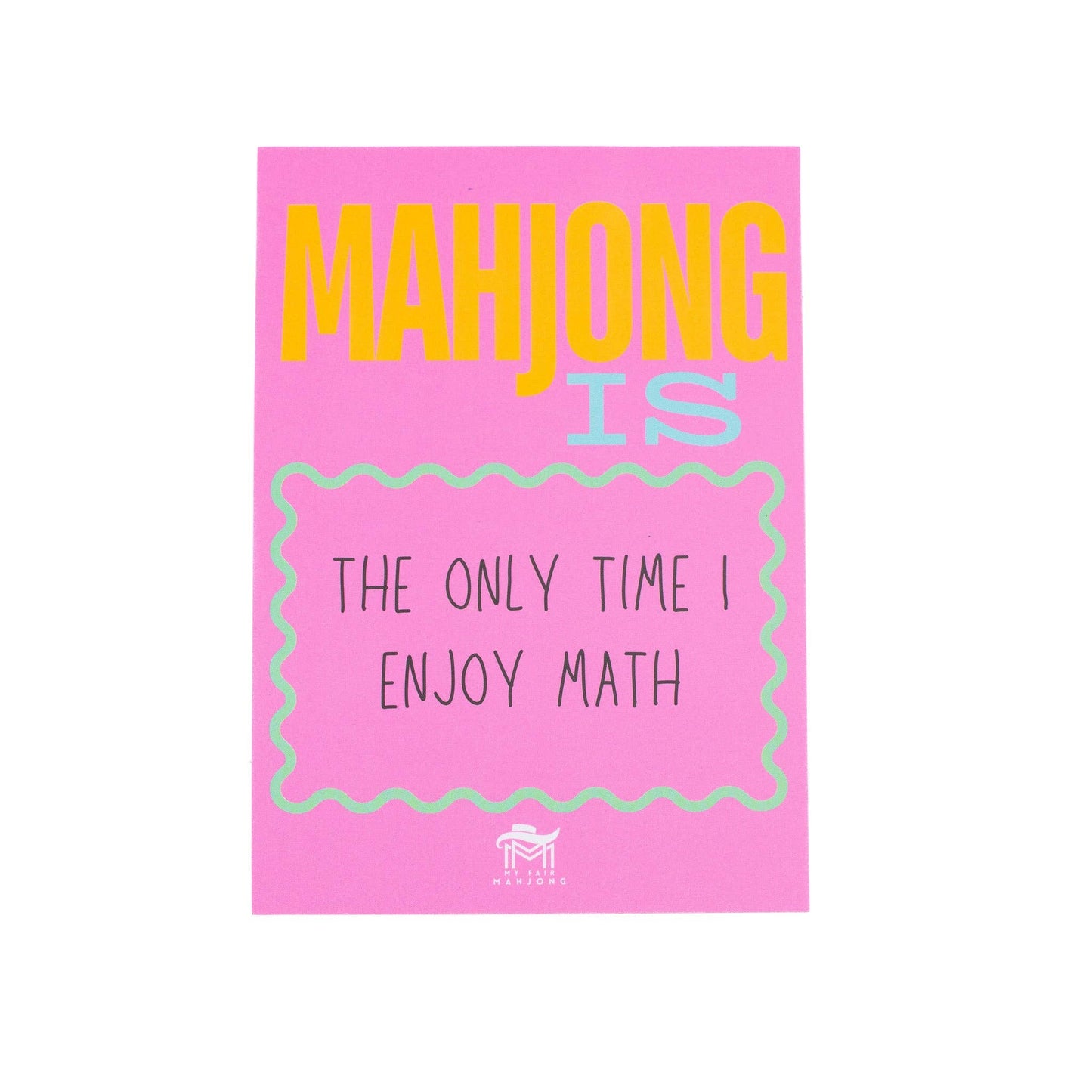 MAHJONG SHUFFLE CARD  |  Mahjong Is Series  |  Sized to Store with League Cards: Blue- Cheaper than Therapy