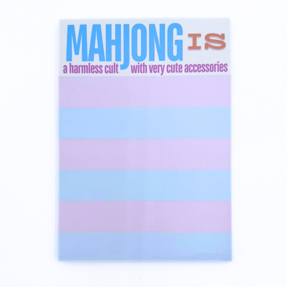 MAHJONG CULT NOTEPAD  |  5x7 inches  |  100 Pages: A harmless cult with very cute accessories