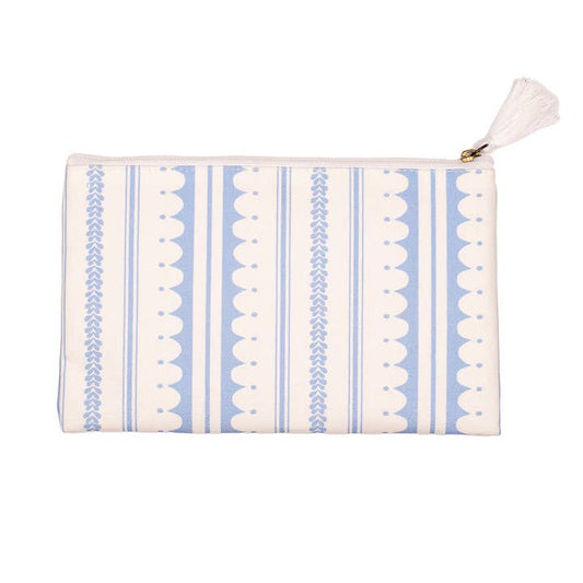 Mahjong Accessory Pouch | Chantilly White & Blue