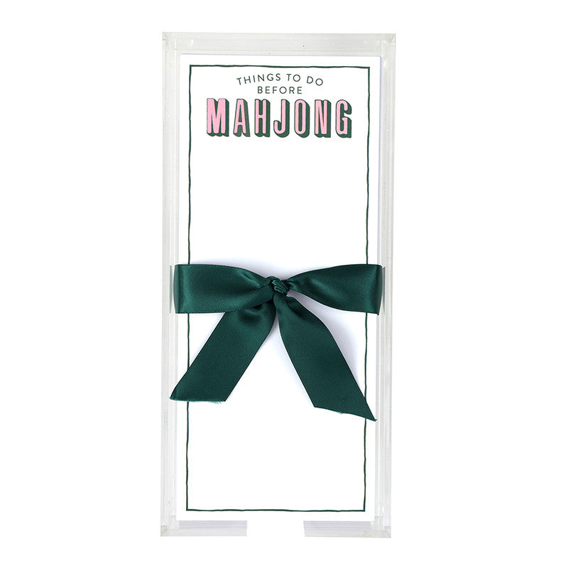 Acrylic Holder & Notepad | Things To Do Before Mahjong